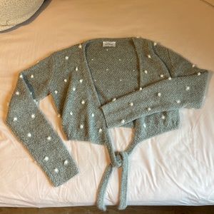 Festive cropped cardigan